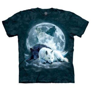 The Mountain Men's Graphic Tee Yin Yang Wolf T-shirt Adult Size 3XL